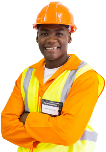 Professionnel certifié CACES conduisant un chariot élévateur